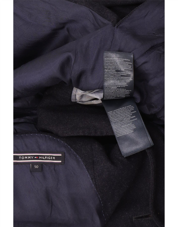 Tommy Hilfiger Herren-Blazer mit 2 Knöpfen, IT 50, große marineblaue Wolle