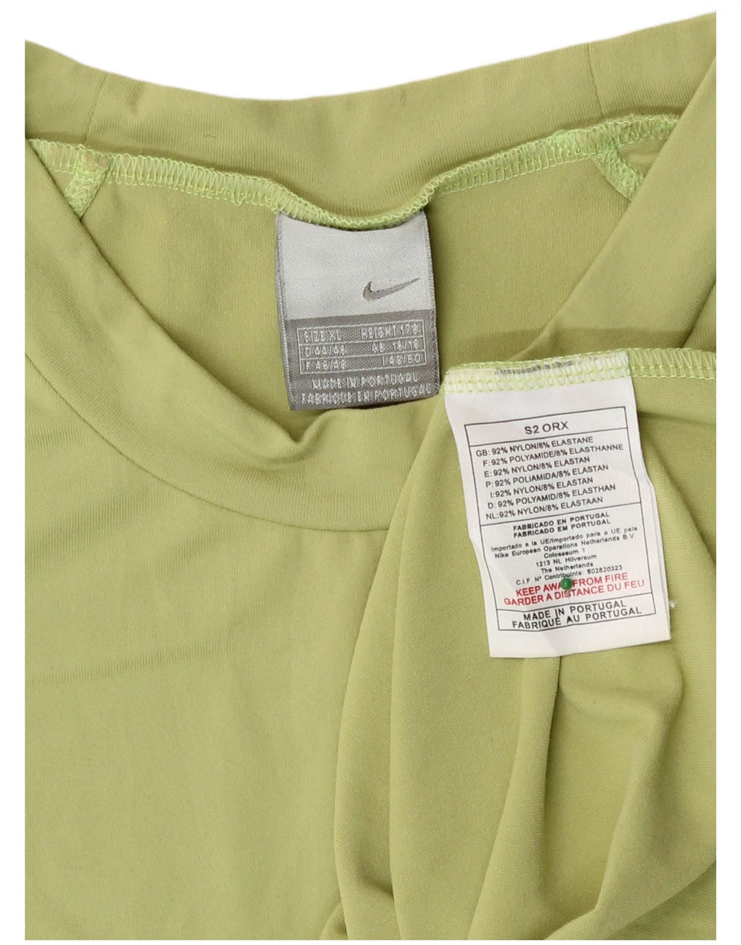 Nike Damen Crop T-Shirt Top UK 16/18 XL Grün