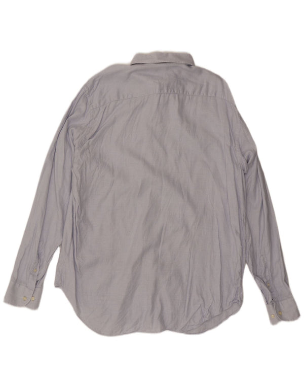 Armani Collezioni Herrenhemd Größe 44 17 1/2 XL Blau geometrisch