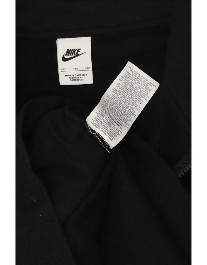 Nike Herren-Sweatshirt mit Reißverschluss, 2XL, schwarze Baumwolle