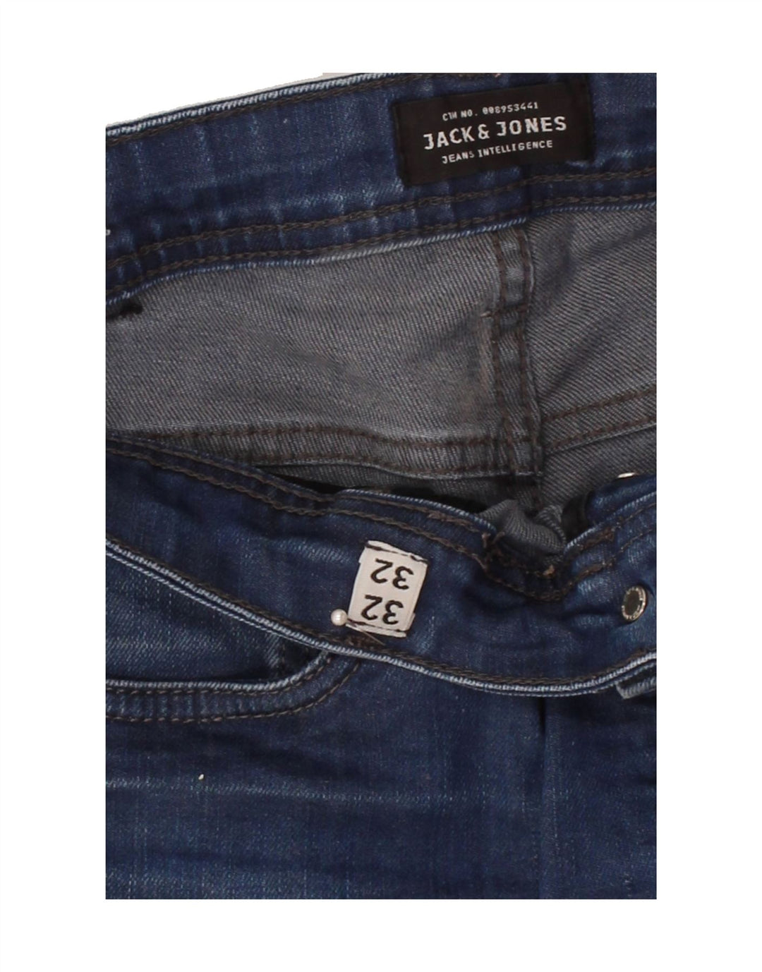JACK & JONES Womens Clark Regular Fit Slim Jeans W32 L32 Blue Cotton Vintage Jack & Jones and Second-Hand Jack & Jones from Messina Hembry 