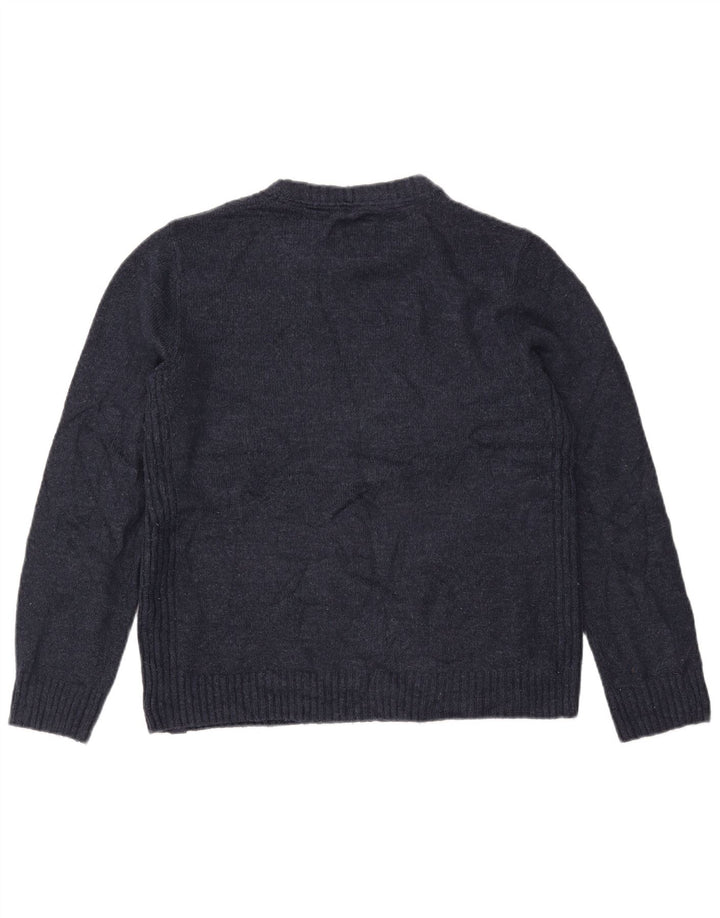 FAT FACE Damen-Pullover, übergroß, Rundhalsausschnitt, Gr. 10, Marineblau