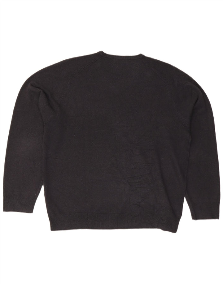 Marks & Spencer Herren Blue Harbour Pullover mit V-Ausschnitt, Größe L, Marineblau