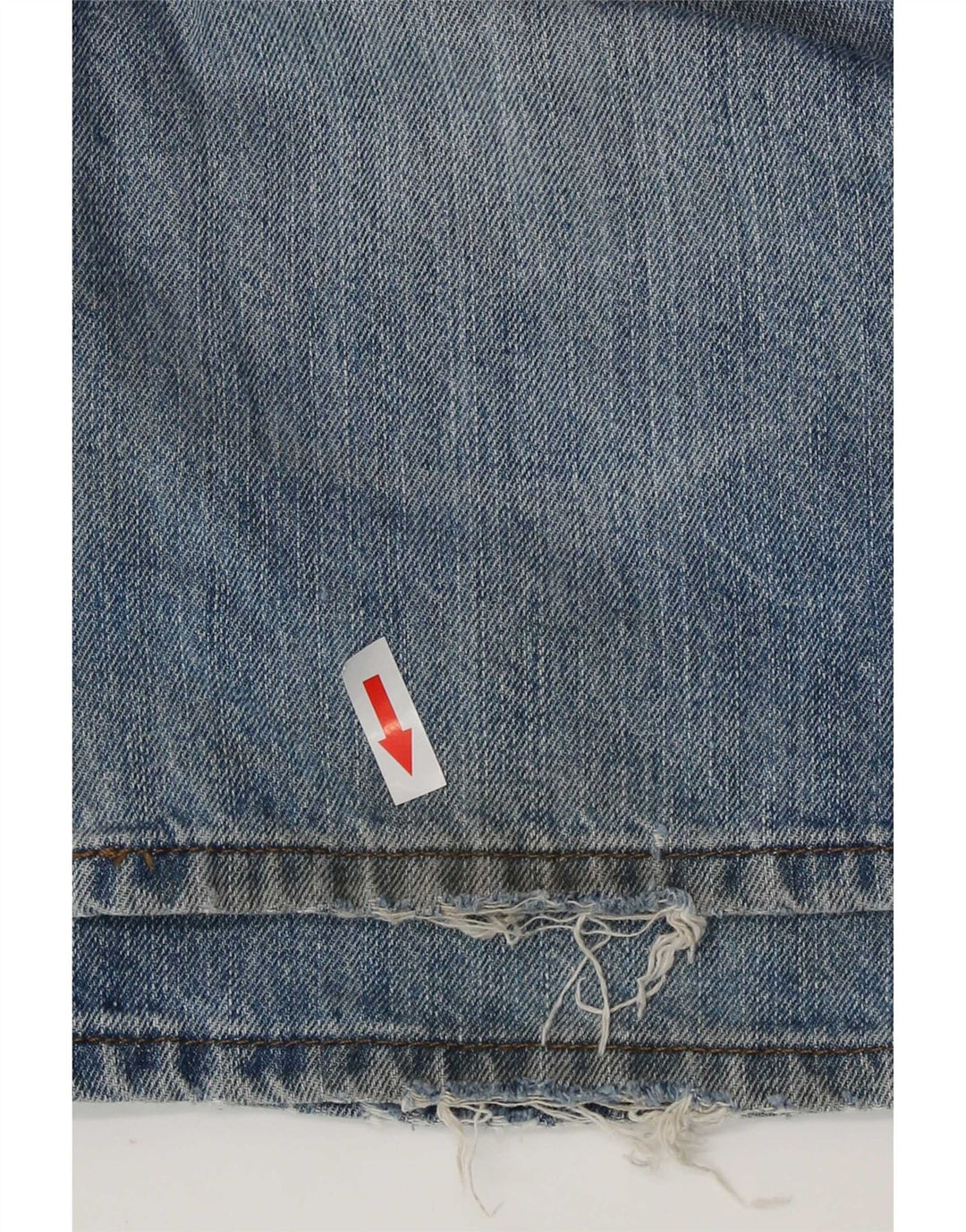 Marks & Spencer Herren Distressed Regular Straight Jeans W36 L31 Blaue Baumwolle