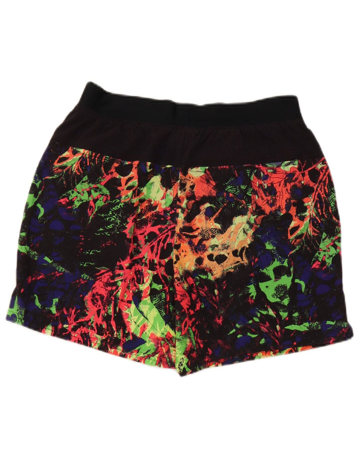 Nike Herren-Sportshorts mit abstraktem Muster, Größe S, Schwarz, Polyester