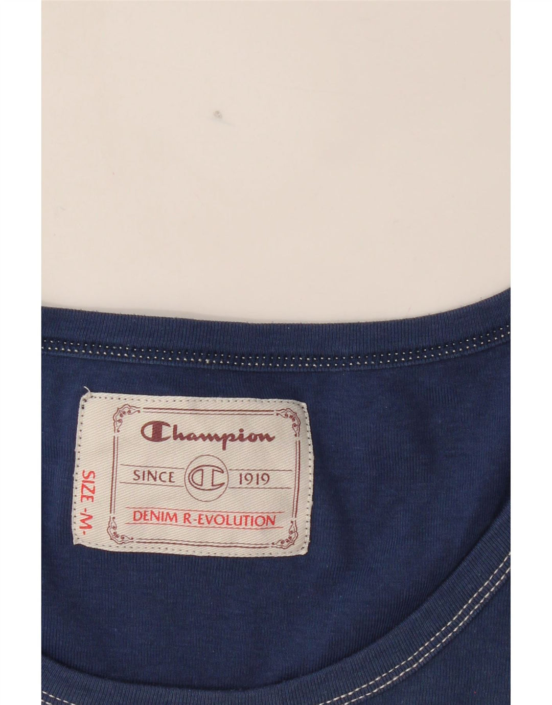 CHAMPION Womens T-Shirt Top UK 12 Medium Navy Blue Vintage Champion and Second-Hand Champion from Messina Hembry 