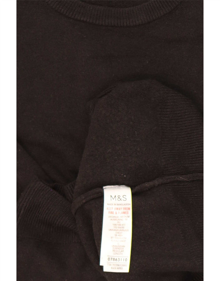 Marks & Spencer Herren-Pullover mit Rundhalsausschnitt, Mittelschwarz, Acryl