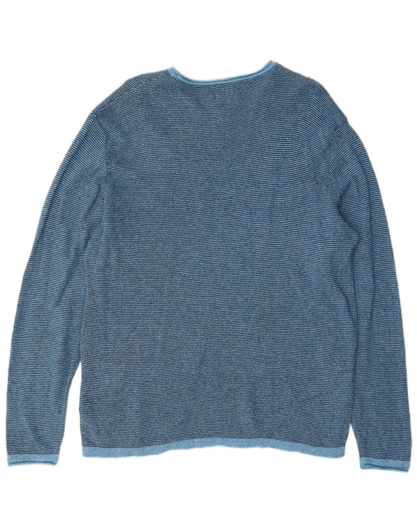 Jack & Jones Herren-Pullover mit Rundhalsausschnitt, XL, blaue Baumwolle