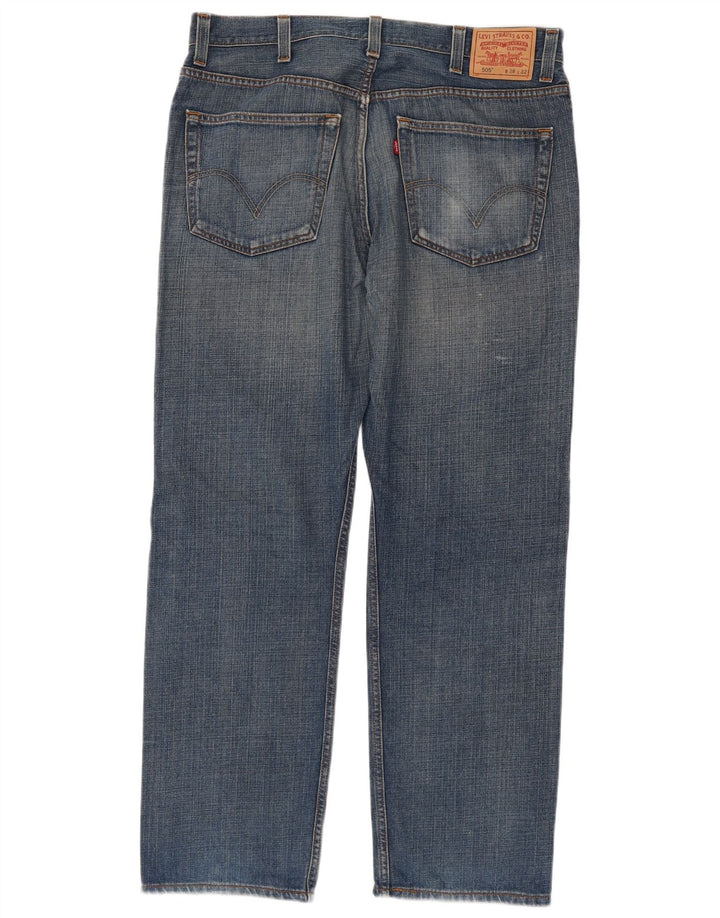 Levi's Herren 505 Regular Fit Straight Jeans W38 L32 Blaue Baumwolle