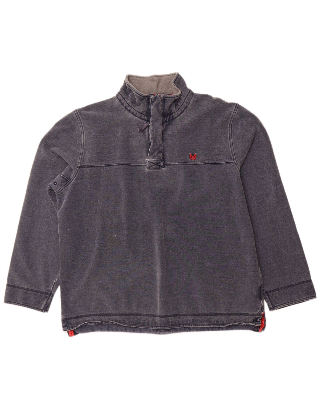 Crew Clothing Herren-Sweatshirt mit Reißverschluss, 2XL, Marineblau, Baumwolle