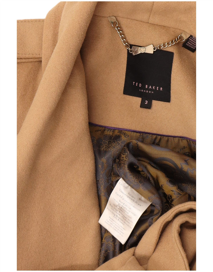 Ted Baker Damenmantel, Größe 3, mittelbeige Wolle