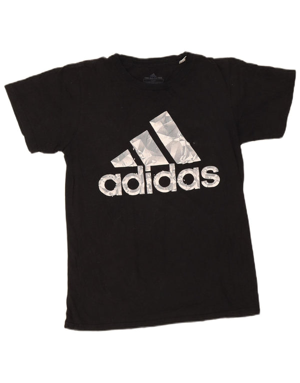 Adidas Damen Graphic T-Shirt Top UK 10 Small Schwarz