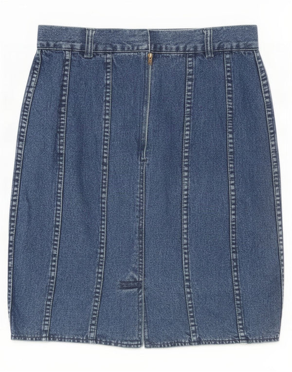 Vintage Womens Denim Skirt Large W28 Blue Cotton