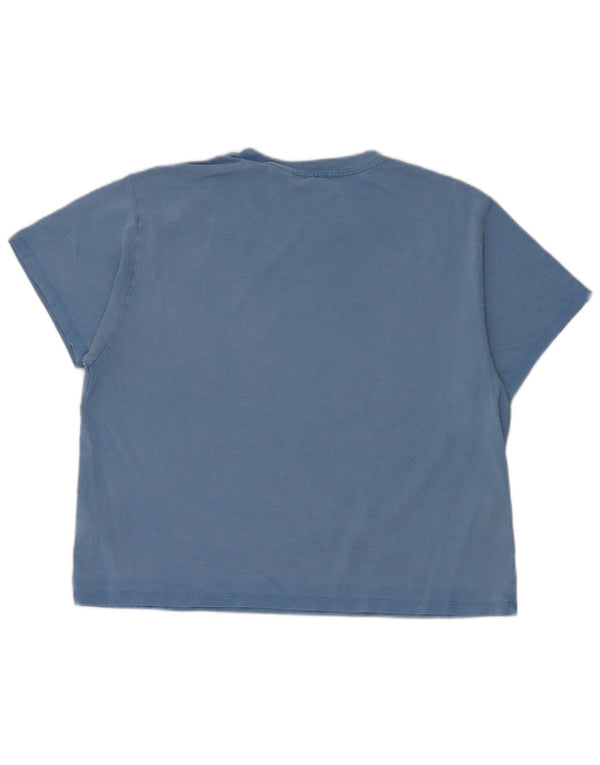 Levi's Damen-T-Shirt mit Grafik, UK 14, mittelblaue Baumwolle
