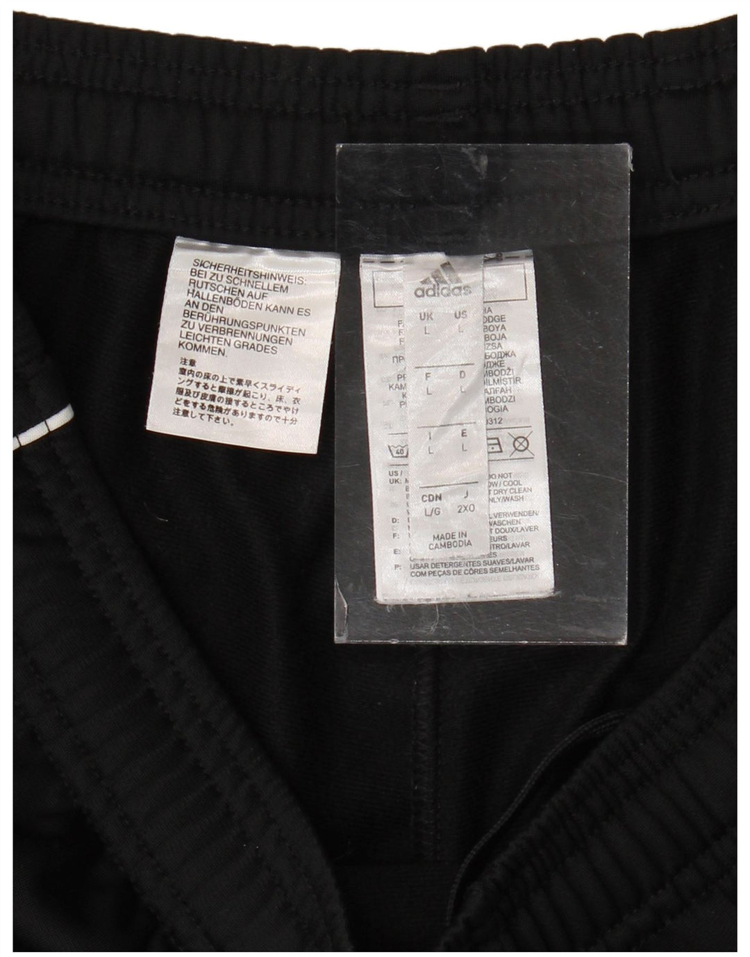 ADIDAS Herren-Trainingshose, Jogginghose, Größe L, Schwarz, Polyester