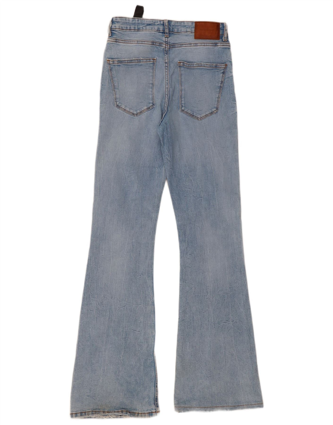 Zara Damen Schlagjeans EU 38 Small W28 L33 Blaue Baumwolle