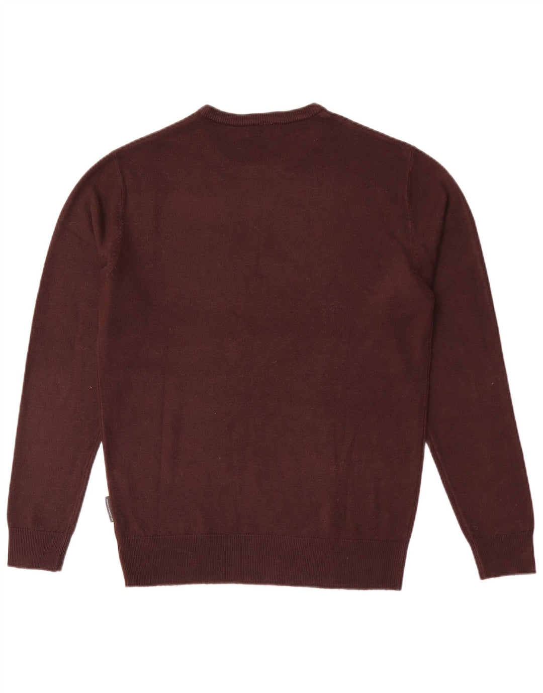 French Connection Herren-Pullover mit Rundhalsausschnitt, reguläre Passform, mittleres Kastanienbraun