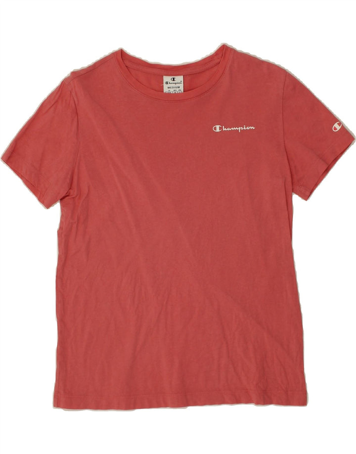 CHAMPION Womens T-Shirt Top UK 12 Medium Red Vintage Champion and Second-Hand Champion from Messina Hembry 