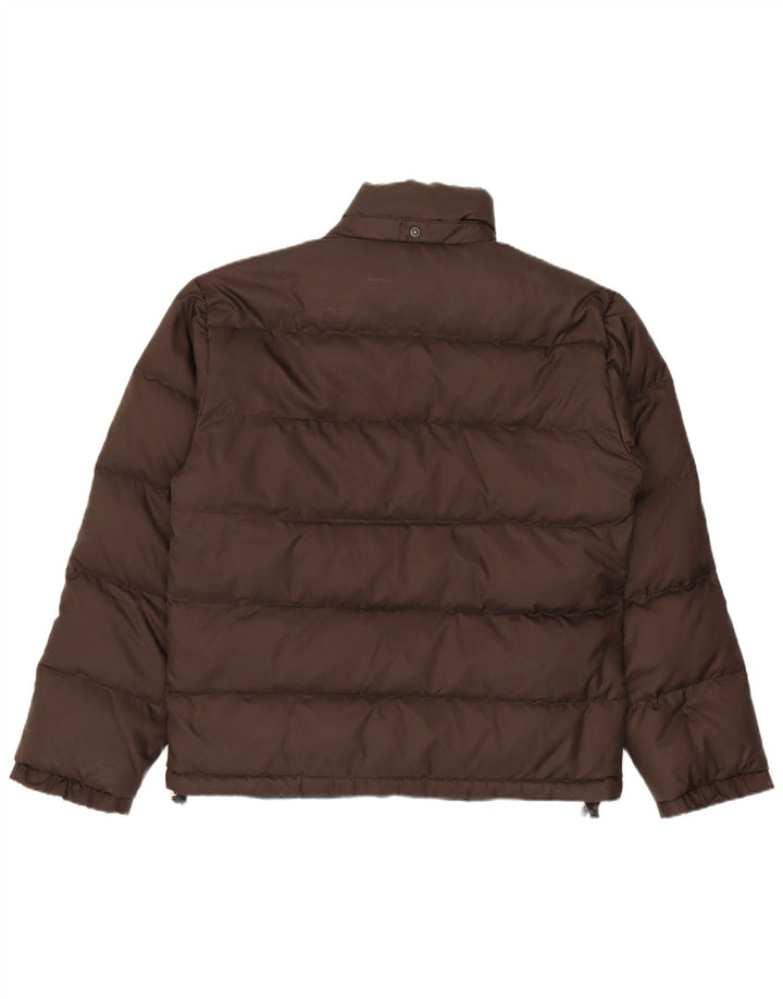 Alberto Aspesi Damen Wattierte Jacke UK 16 Large Braunes Nylon