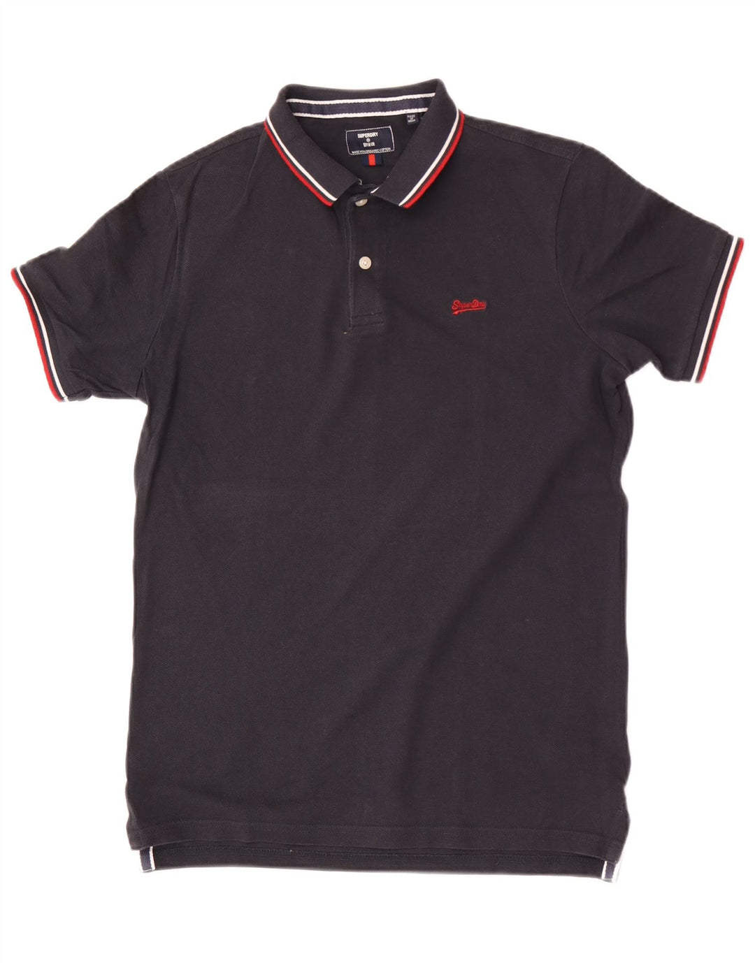 Superdry Herren-Poloshirt in normaler Passform, Größe S, Marineblau, Baumwolle
