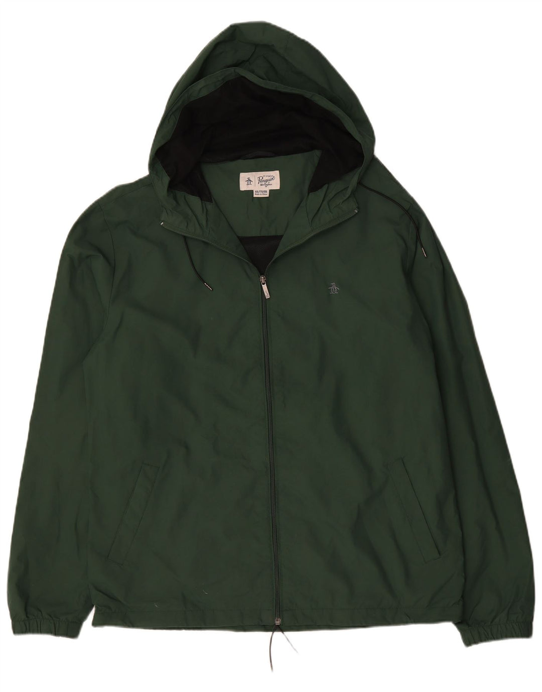 Penguin Herren-Regenjacke mit Kapuze, UK 44 2XL, grünes Polyamid