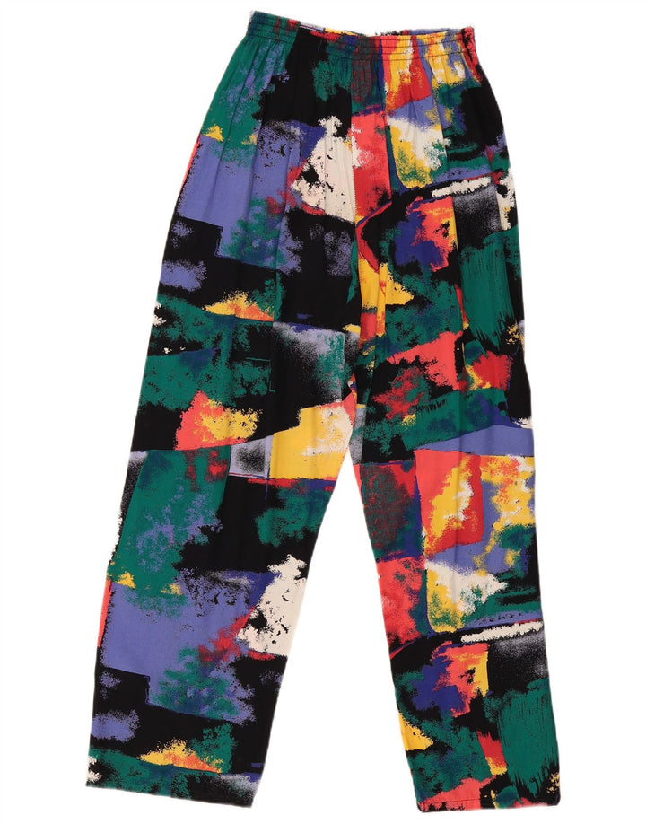 Vintage Damen Loose Fit Freizeithose W30 L27 Mehrfarbiges Patchwork