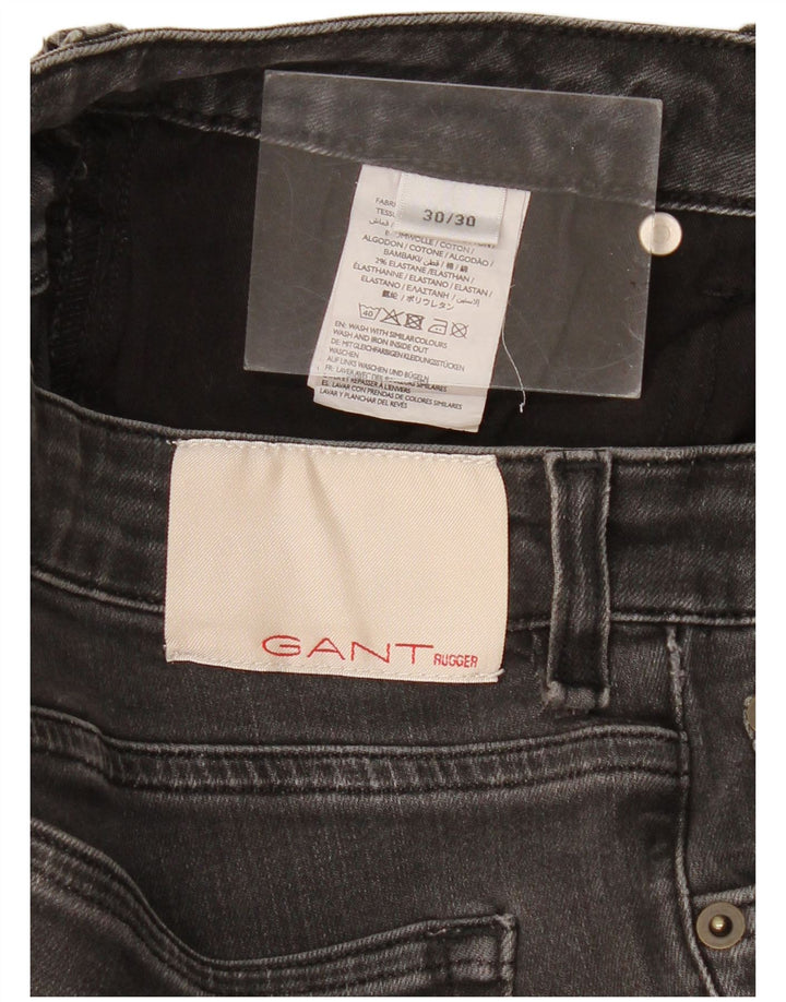Gant Damen Skinny Jeans W30 L30 Graue Baumwolle