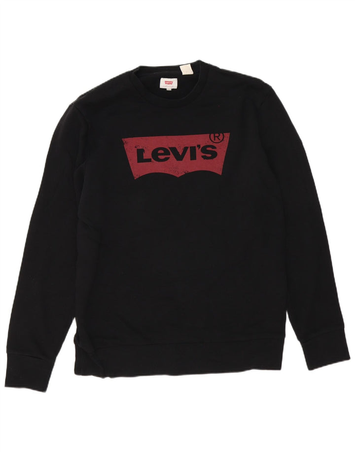 Levi's Herren-Sweatshirt mit Grafik, mittelschwarz, Baumwolle