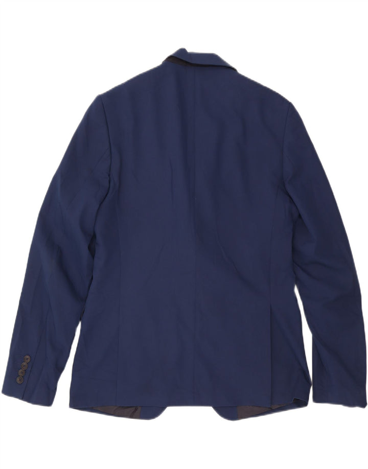 Zara Herren-Blazerjacke mit 2 Knöpfen, EU 50, mittelmarineblau, Polyester