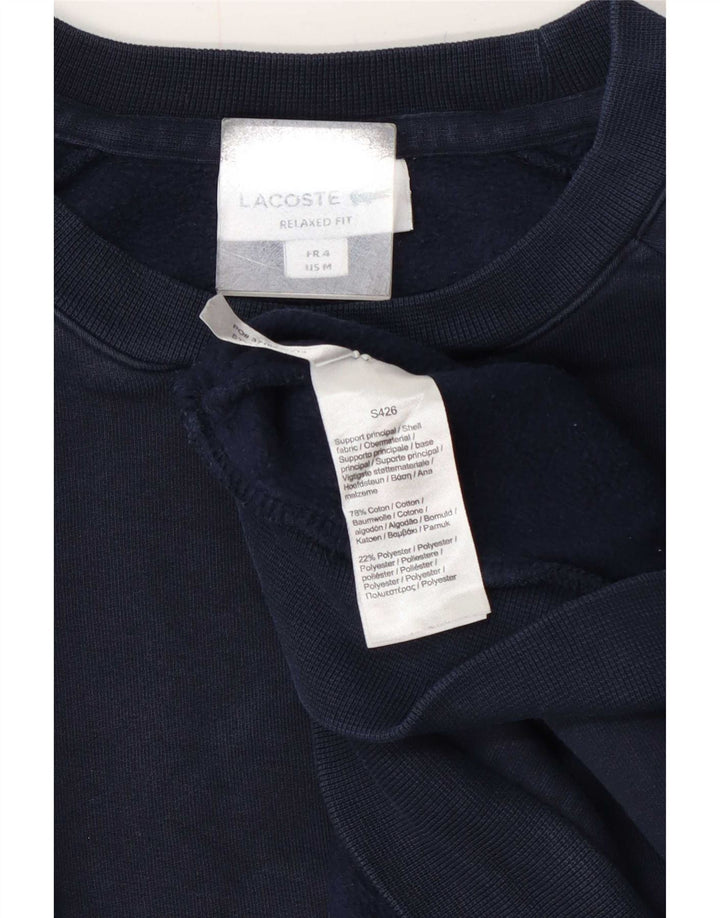 Lacoste Herren-Sweatshirt mit Grafik, Größe 4, mittelgroß, Marineblau, Farbblock