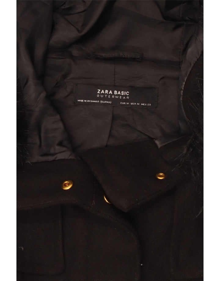 Zara Damen-Windbreakerjacke mit Kapuze, Gr. 14, mittelschwarz