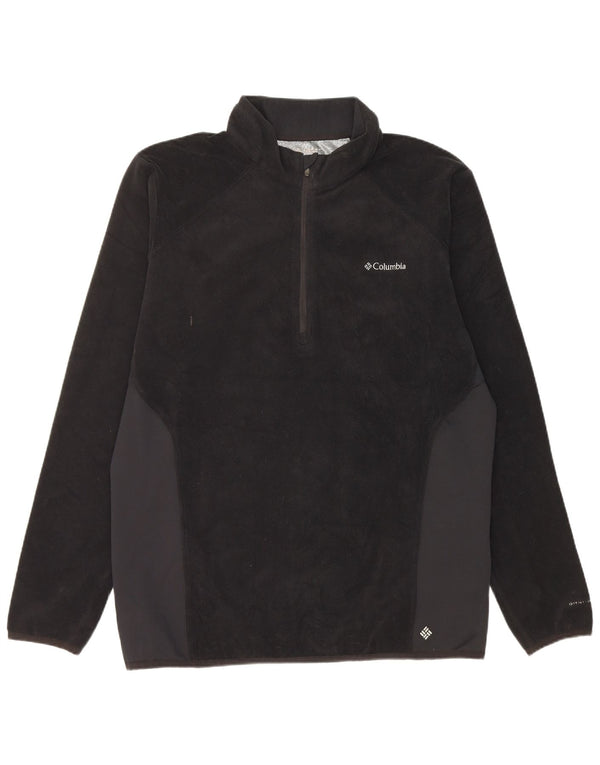 Columbia Herren Omni-Shade Fleecepullover mit Reißverschluss, XL, Schwarz, Farbblock