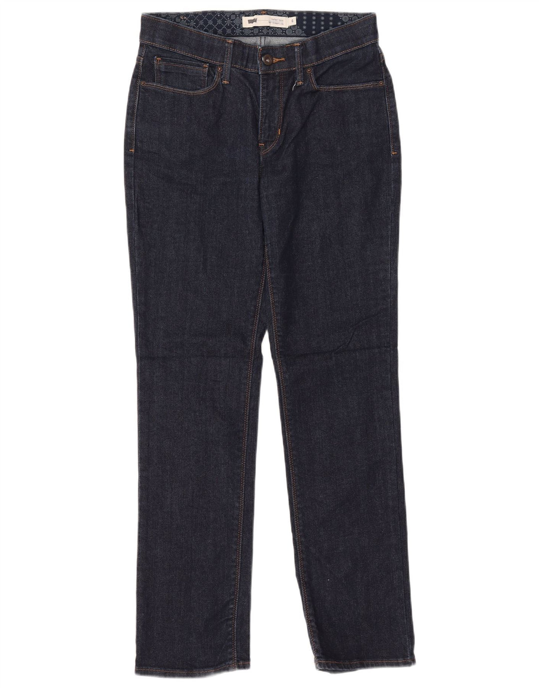 Levi's Damen Straight Jeans US 6 Medium W28 L30 Marineblaue Baumwolle