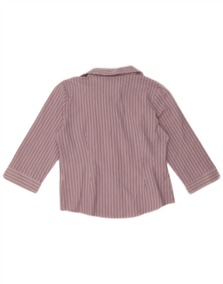 Marks & Spencer Damen-Hemd mit 3/4-Ärmeln, Größe M, mehrfarbig, gestreift
