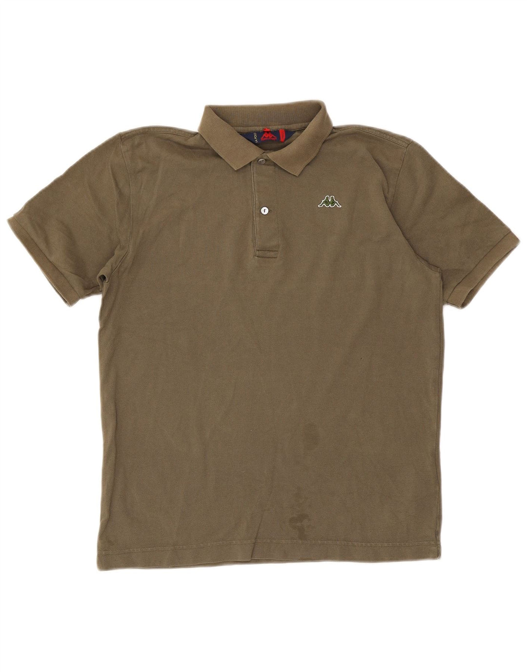 Kappa Herren Poloshirt Small Khaki Baumwolle