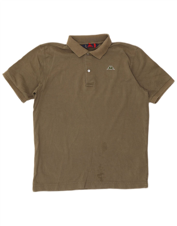 Kappa Herren Poloshirt Small Khaki Baumwolle