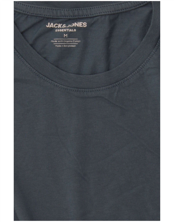 Jack & Jones Herren T-Shirt-Oberteil aus mittelblauer Baumwolle