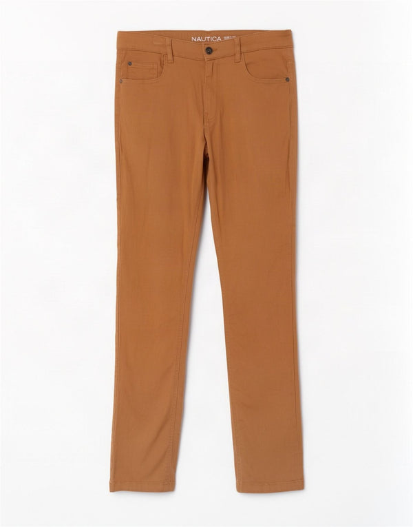 Nautica Skinny-Freizeithose für Jungen, 15–16 Jahre, W30 L30, braune Baumwolle