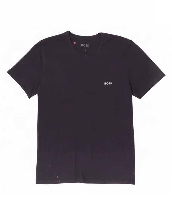 Hugo Boss Herren T-Shirt Top Medium Marineblau Baumwolle