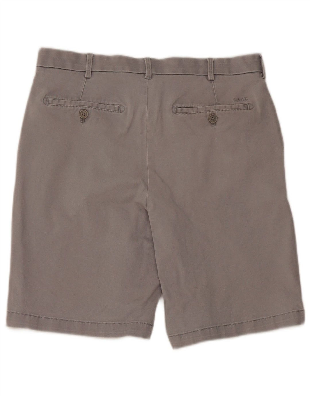 IZOD Herren Salt Water Chino Shorts W32 Mittelgraue Baumwolle