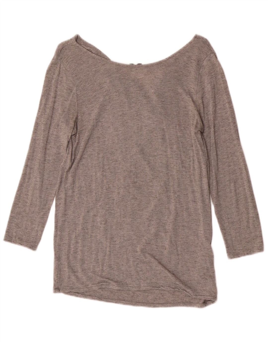 Massimo Dutti Damen Top 3/4 Ärmel UK 12 Mittelgraue Viskose