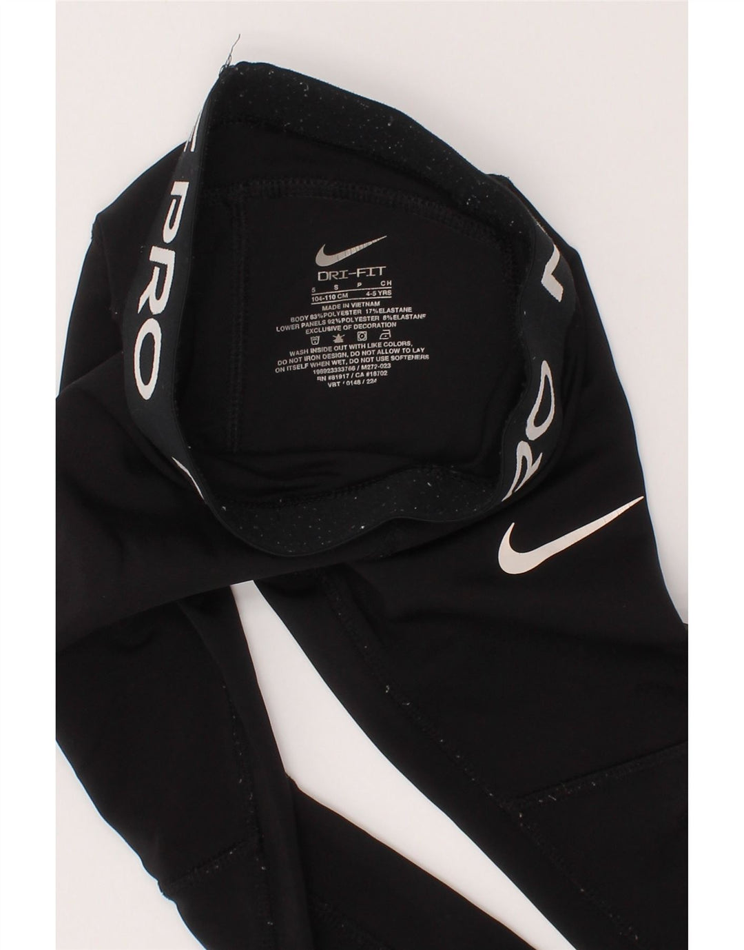 Nike Dri Fit Grafik-Leggings für Mädchen, 4–5 Jahre, Größe S, Schwarz, Polyester
