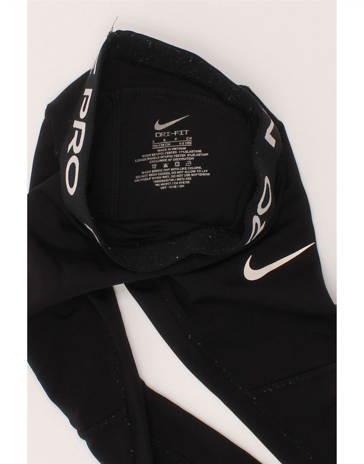 Nike Dri Fit Grafik-Leggings für Mädchen, 4–5 Jahre, Größe S, Schwarz, Polyester