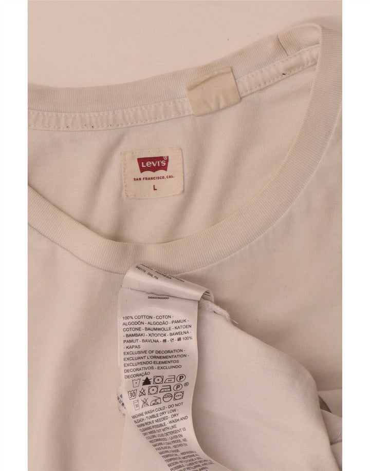 Levi's Herren-T-Shirt mit Grafik, Größe L, Weiß