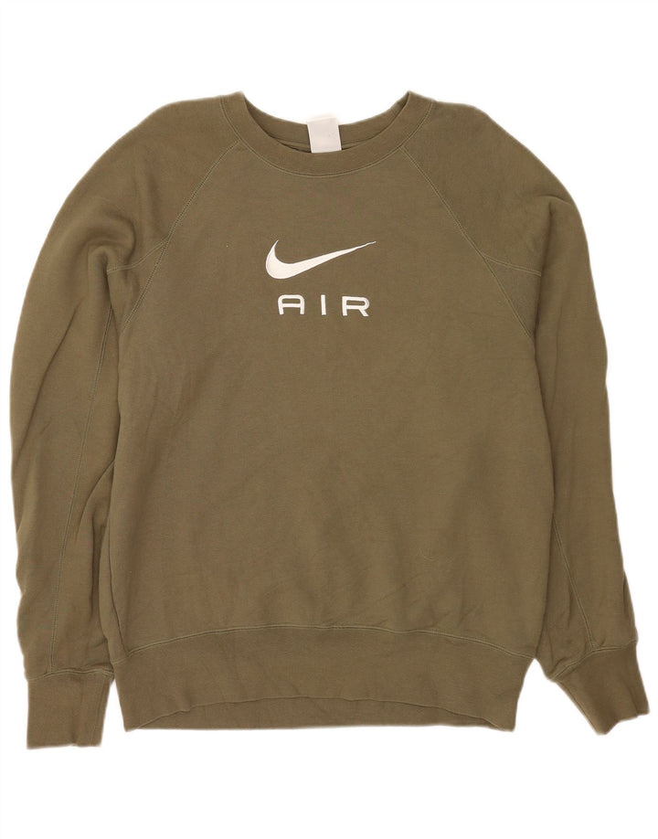 Nike Herren-Sweatshirt mit Grafik, groß, Khaki, Baumwolle