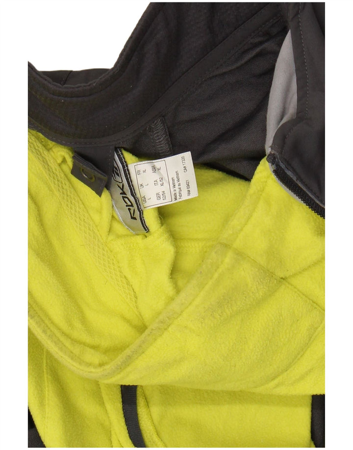 REEBOK Herren-Windbreaker-Jacke, UK 40, groß, graues Colourblock-Polyester