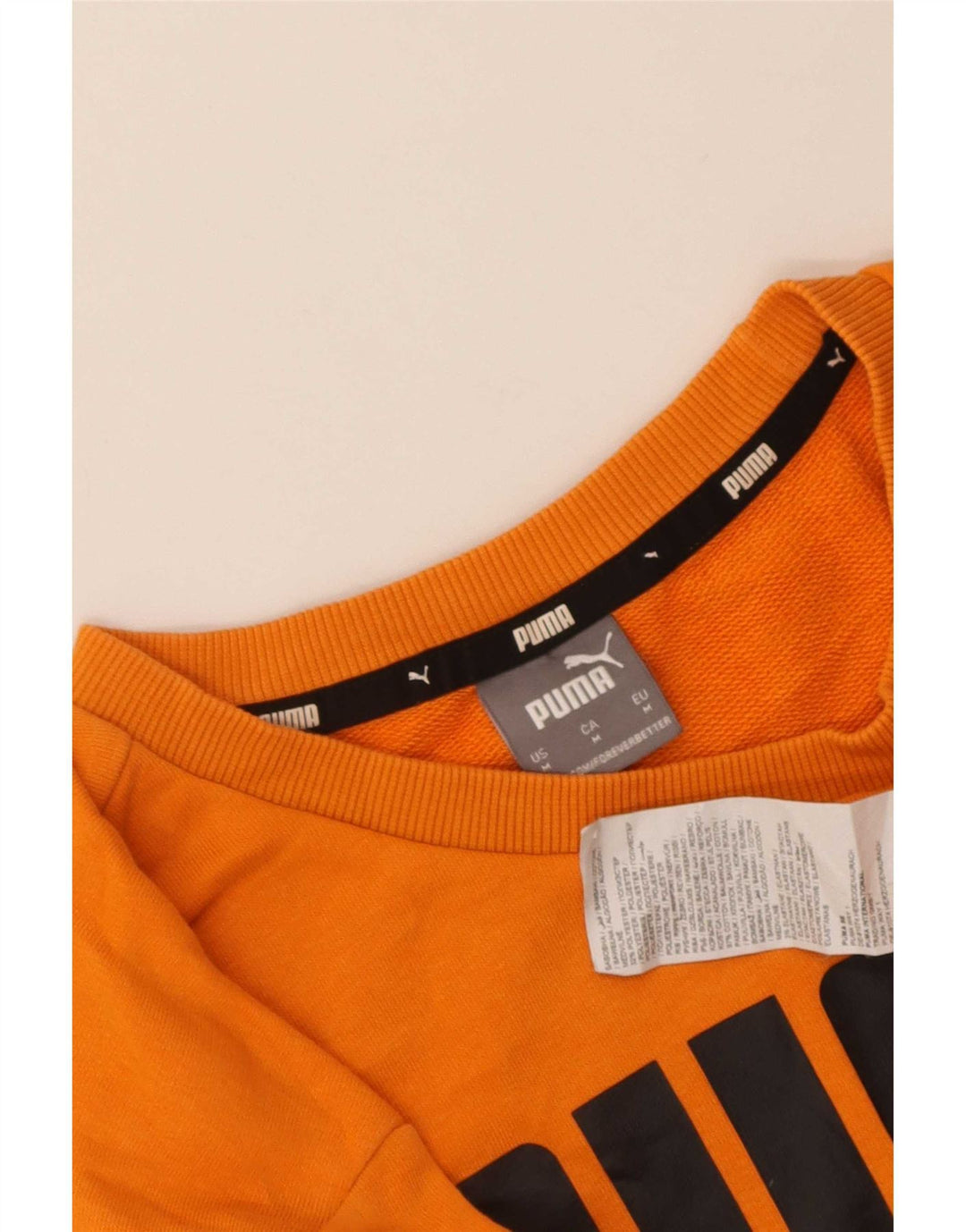 Puma Herren Grafik-Sweatshirt-Pullover aus mitteloranger Baumwolle