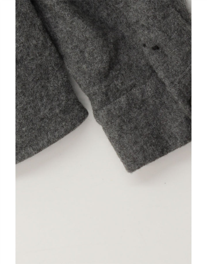 Cos Damen-Lumberjack-Flanellhemd mit entspannter Passform, UK 14, Mittelgrau