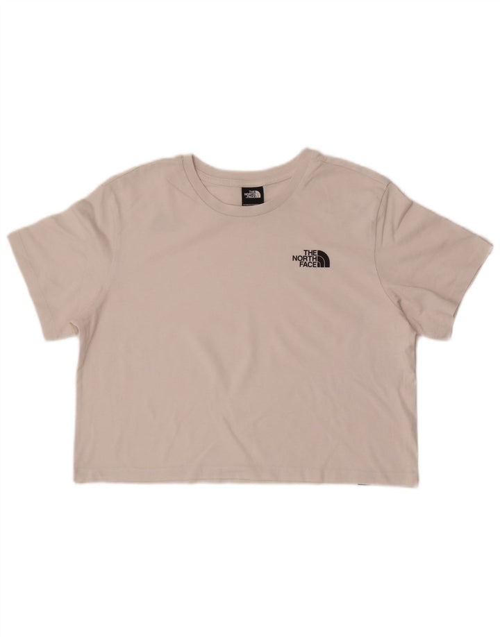 The North Face Damen Crop T-Shirt Top UK 14 Medium Weiß