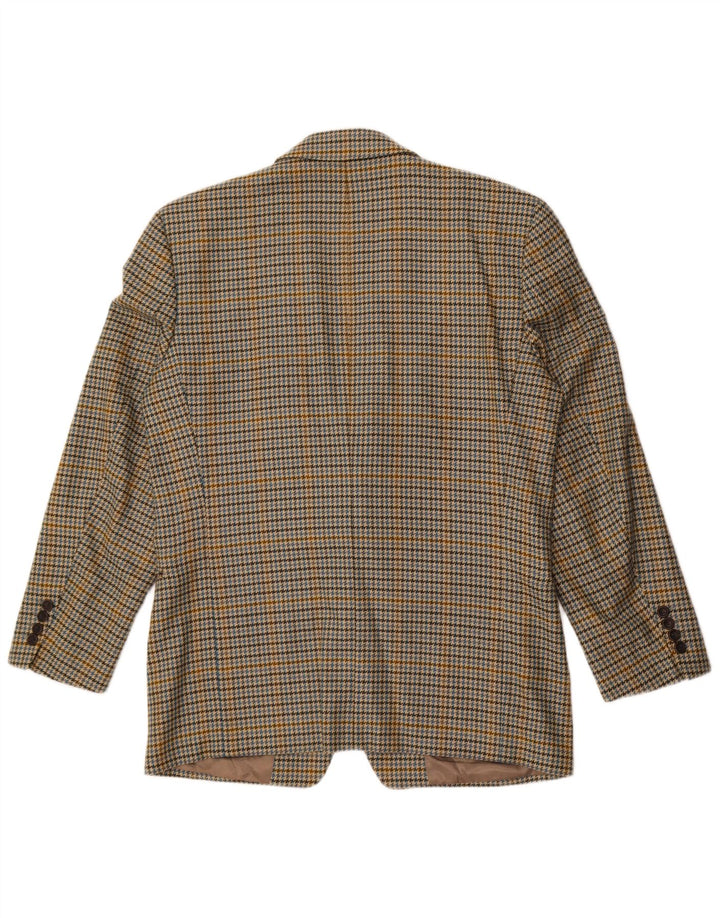 Ermenegildo Zegna Herren Blazer Jacke EU 50 Mittel Khaki Hahnentritt
